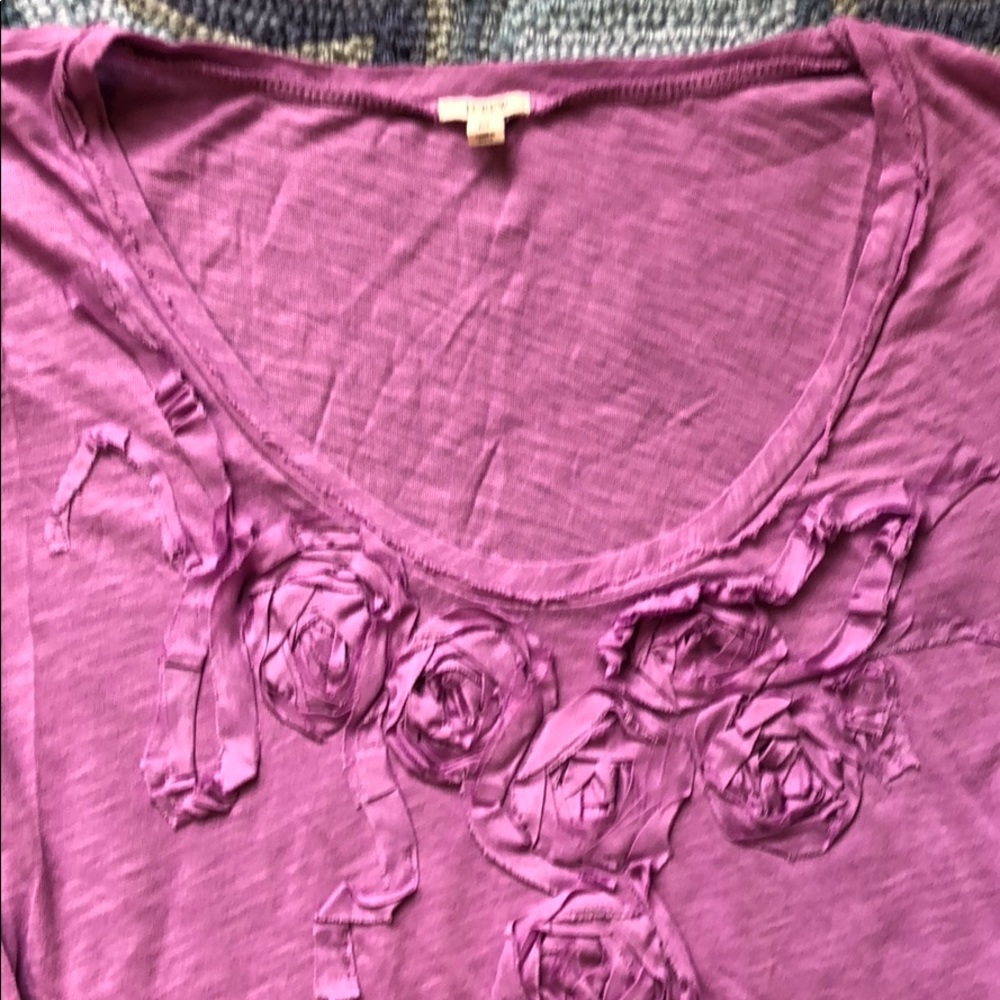 JCrew feather weight cotton 3/4 tee - Picture 4 of 6